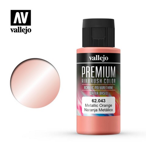 Vallejo VA62.043 - Premium RC - Metallic Orange (60ml Bottle)