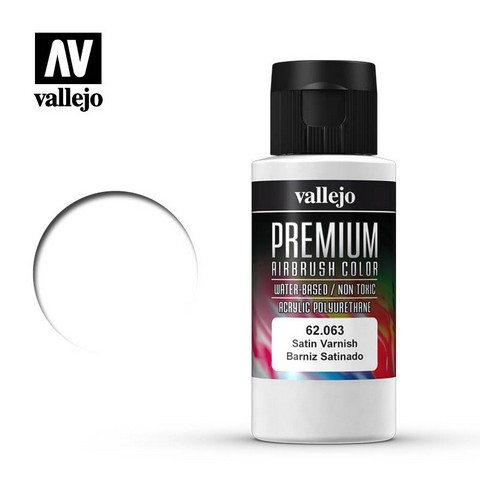 Vallejo VA62.063 - Premium RC - Satin Varnish (60ml Bottle)