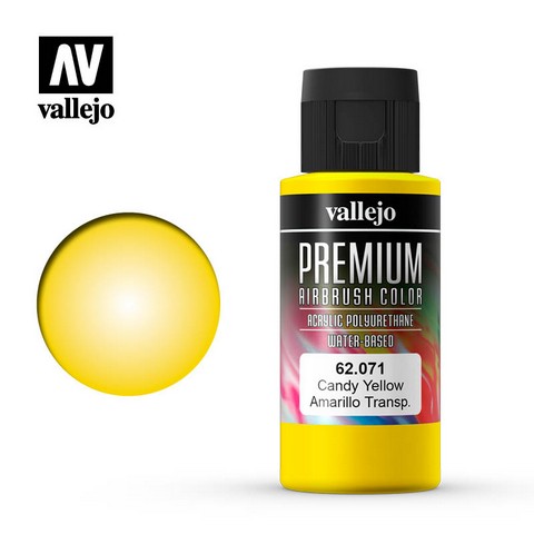 Vallejo VA62.071 - Premium RC - Candy Yellow (60ml Bottle)