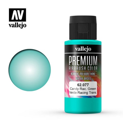 Vallejo VA62.077 - Premium RC - Candy Racing Green (60ml Bottle)