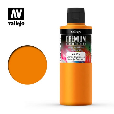 Vallejo VA63.033 - Premium RC - Orange Fluo (200ml Bottle)