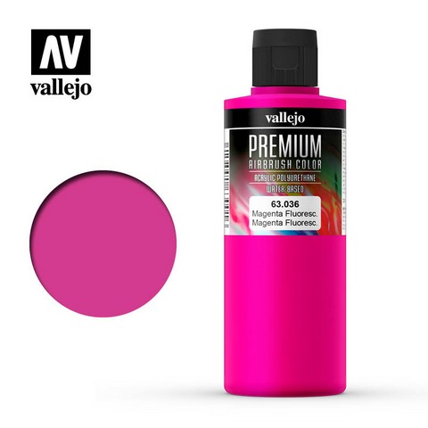 Vallejo VA63.036 - Premium RC - Magenta Fluo (200ml Bottle)