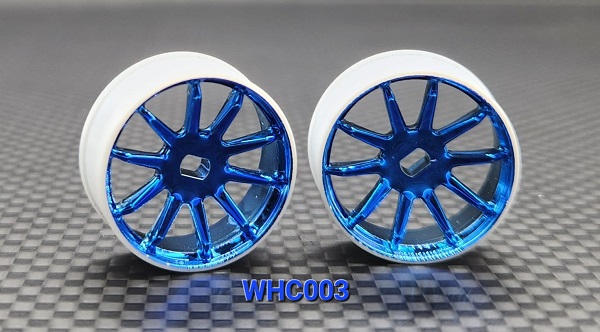 GL Racing WHC003-1-B - 4WD R10 Machine Cutted Chrome Rim (N1)