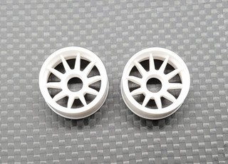 GL Racing WHC008-3 - RWD R10 Machine Cutted White Rim - Wide (W3)