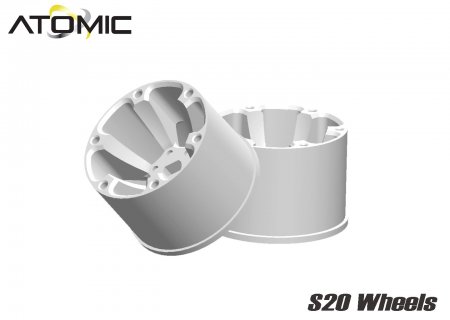 Atomic 20AX+0W - S20 AWD Wheel Extra Wide14mm) +0 (White)