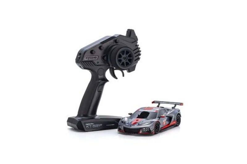 Kyosho 32356GMR - Mini-Z MR04 RWD Corvette C8-R Gun Metal/Red (W-MM/KT531P)