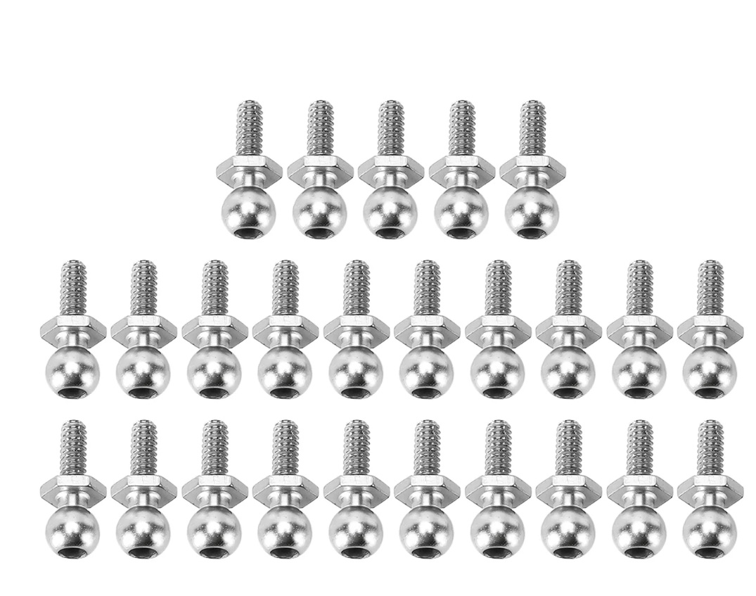 INJORA INJ-LOS-08-025 - M1.4 Pivot Ball Head Screws for 1/24 Losi Micro-B