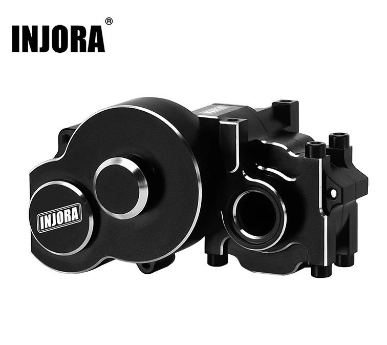 INJORA INJ-LOS-20BK - Aluminum Transmission Housing with Motor Mount & Cover for 1/24 Losi Micro-B