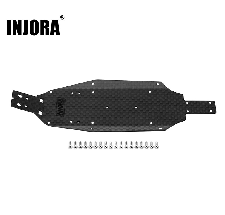 INJORA INJ-LOS-21 - Carbon Fiber Chassis for 1/24 Buggy Losi Micro-B (8g)